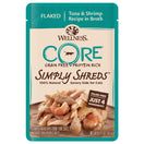 BUY 3 GET 1 FREE: Wellness CORE Simply Shreds Wild Tuna & Shrimp Pouch Cat Food 1.75oz