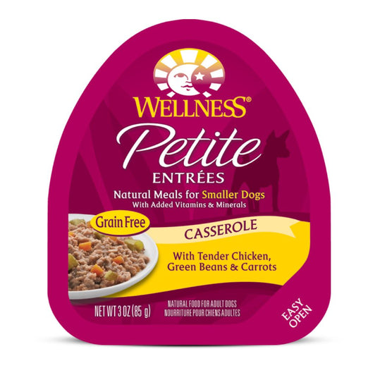 10% OFF: Wellness Petite Entrees Casserole Tender Chicken Cup Tray Dog Food 85g - Kohepets