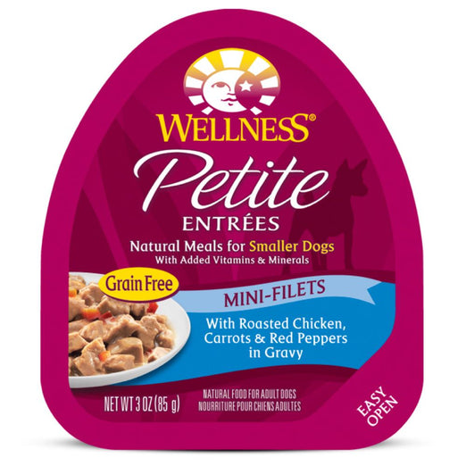 10% OFF: Wellness Petite Entrees Mini-Filets Roasted Chicken in Gravy Cup Tray Dog Food 85g - Kohepets