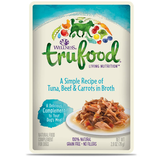 Wellness TruFood Meal Complements Tuna, Beef & Carrots Pouch Dog Food 2.8oz - Kohepets