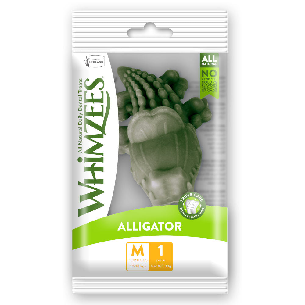 6 FOR $10 W/ MIN. $60 SPEND: Whimzees Alligator Medium Natural Dog Treat 1ct - Kohepets