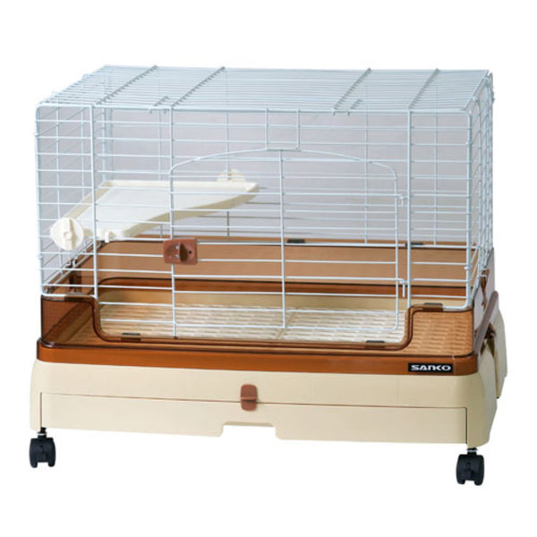 Wild Sanko Easy Home Next To Rabbit Cage With Pull Out Tray | Kohepets