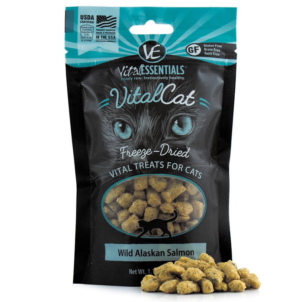 Vital Essentials Freeze-Dried Wild Alaskian Salmon Vital Cat Treats 1.1oz - Kohepets