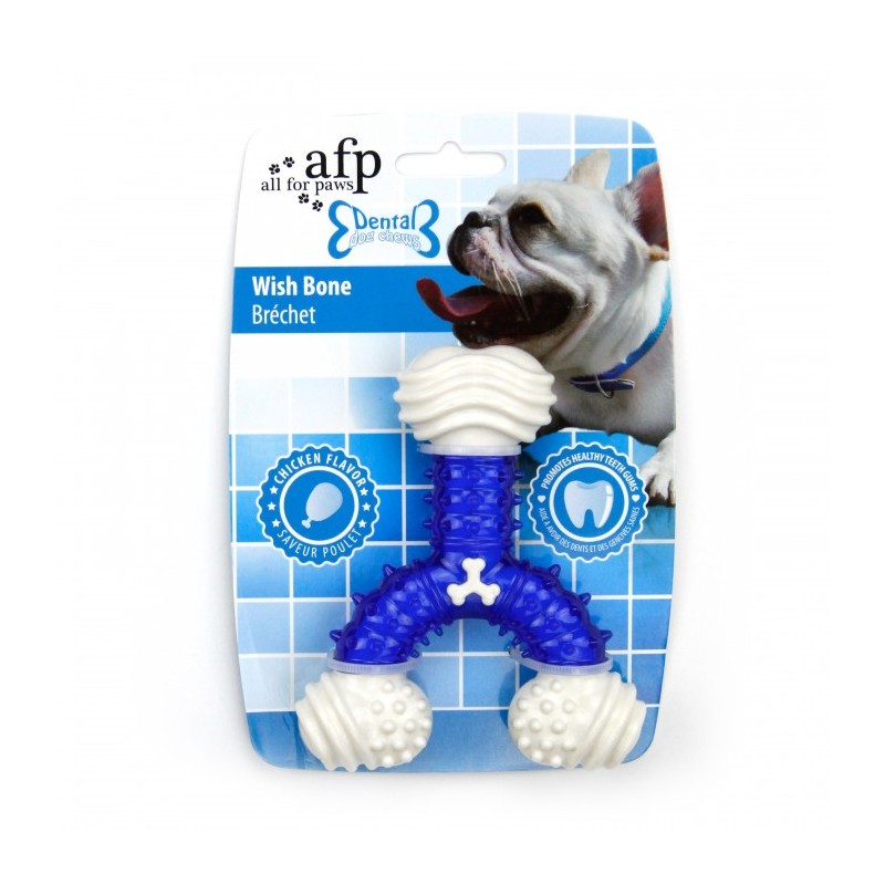 All For Paws Chicken Flavour Dental Wish Bone Dog Toy - Kohepets