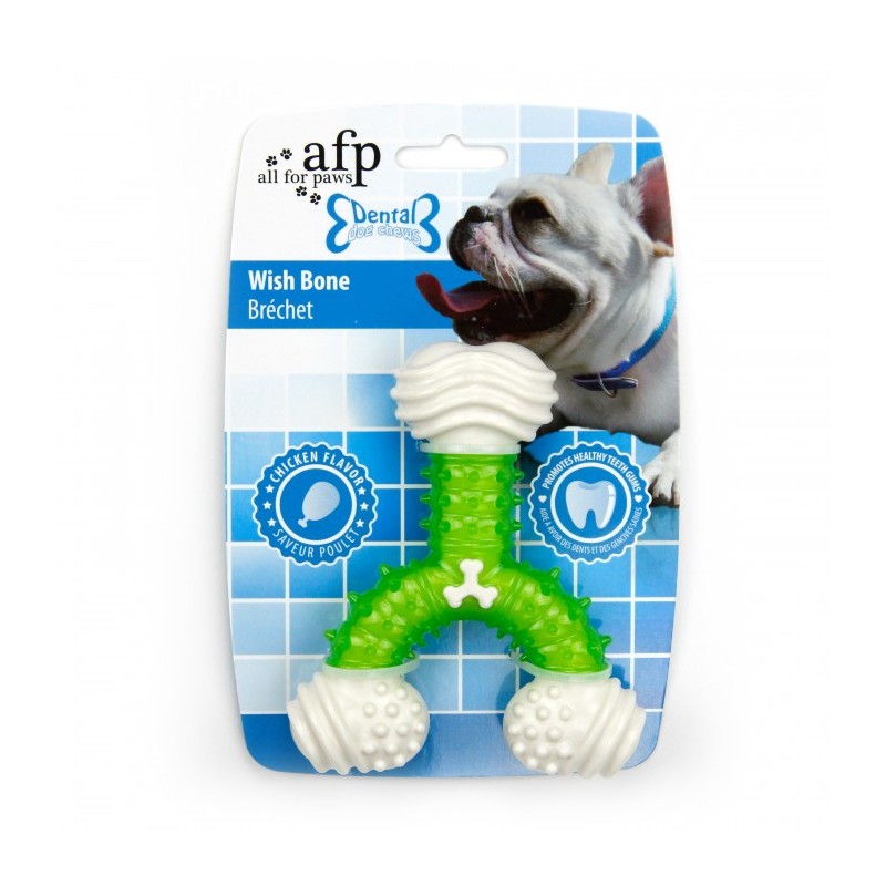 All For Paws Chicken Flavour Dental Wish Bone Dog Toy - Kohepets