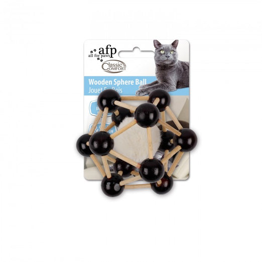 All For Paws Comfort Wooden Sphere Ball Cat Toy - Kohepets