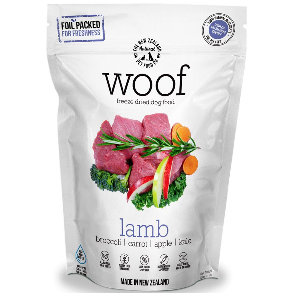 'BUNDLE DEAL': WOOF Lamb Freeze Dried Raw Dog Food - Kohepets