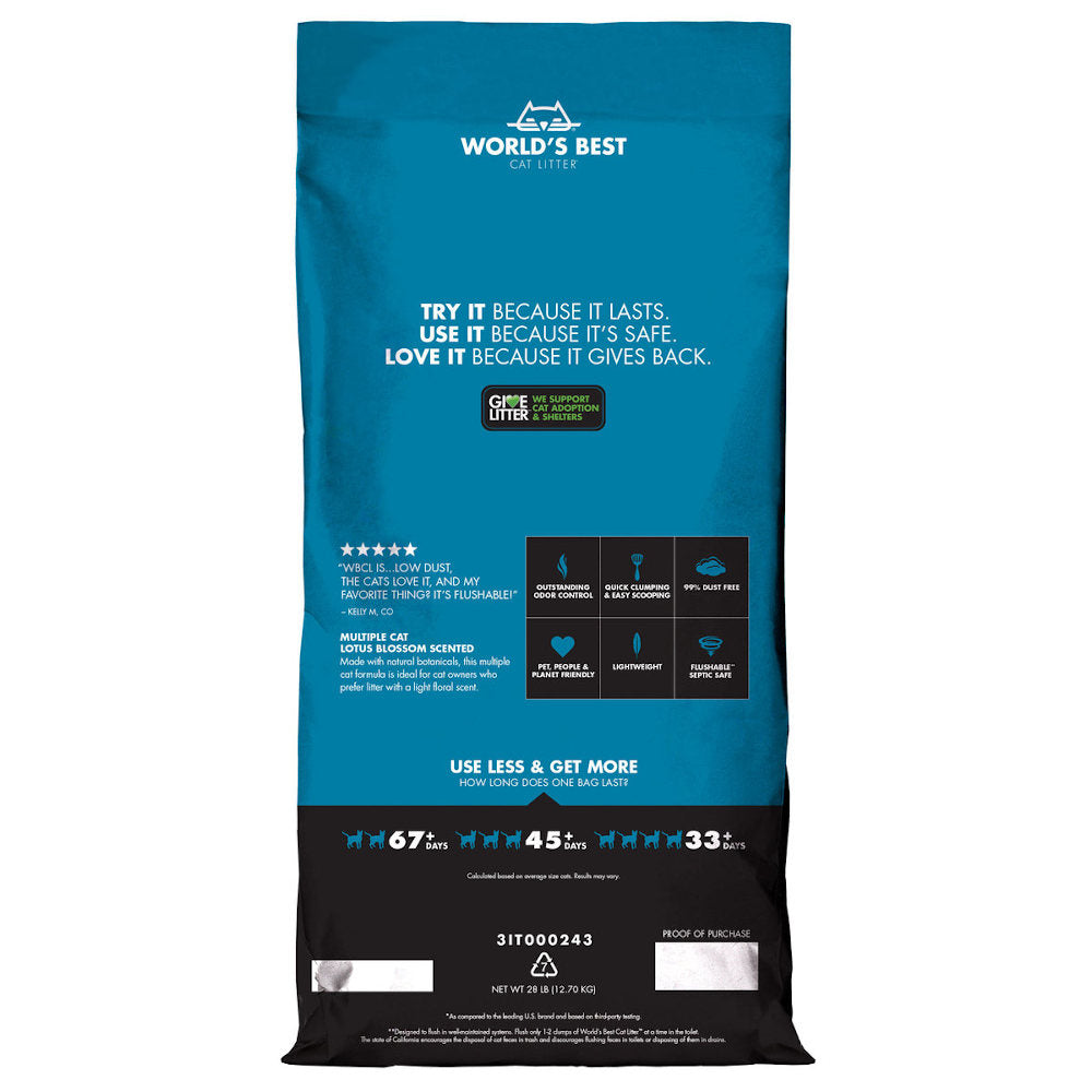 World’s Best Cat Litter Picky Cat Multiple Cat Clumping Corn Kernel Cat
