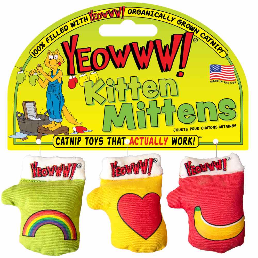 Yeowww! Kitten Mittens Catnip Cat Toys