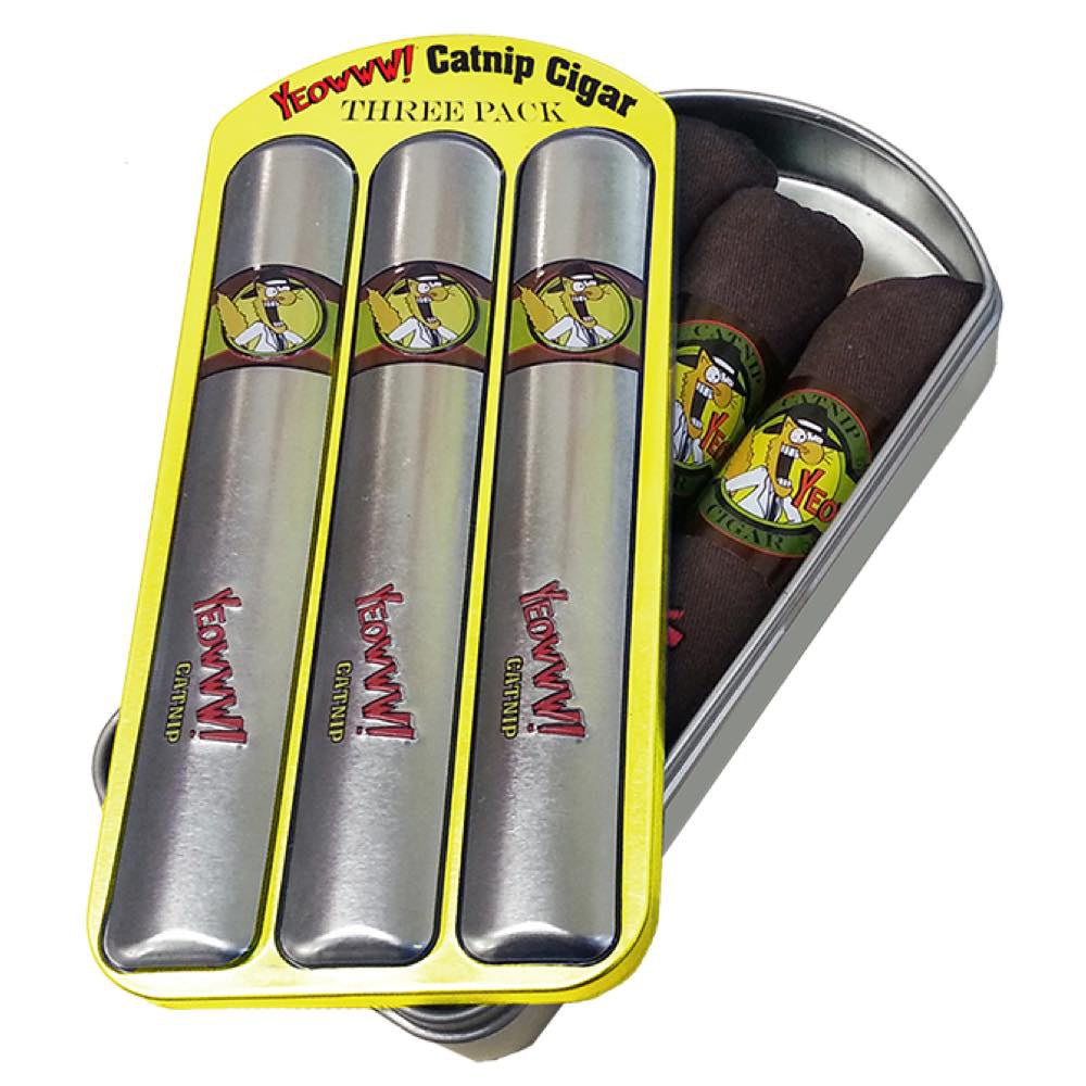 Yeowww! Catnip Cigar Three Pack Tin Cat Toy - Kohepets