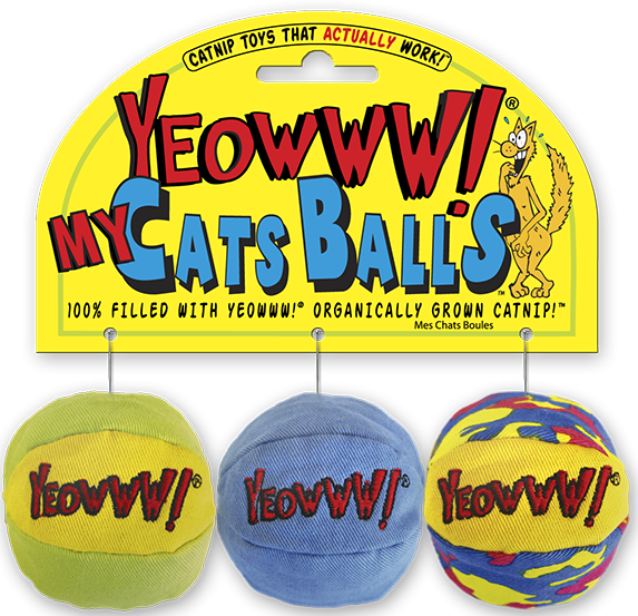 Yeowww! Catnip My Cats Balls Cat Toy Set - Kohepets