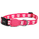 Zee.Dog Pink Skull Dog Collar