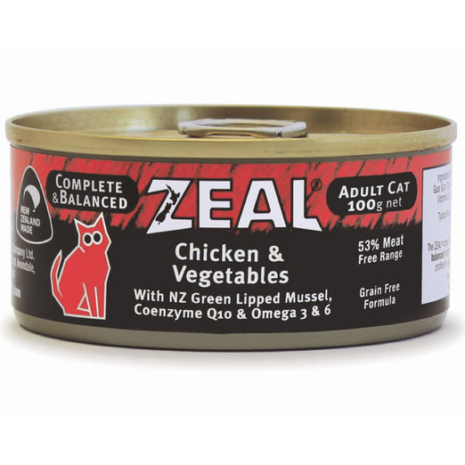 Zeal Chicken & Vegetables Canned Cat Food 100g Kohepets