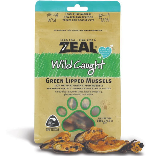 Zeal Free Range Naturals Green Lipped Mussels Cat & Dog Treats 125g - Kohepets