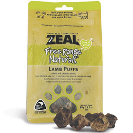 BUY 2 GET 1 FREE: Zeal Free Range Naturals Lamb Puffs Cat & Dog Treats 85g - Kohepets