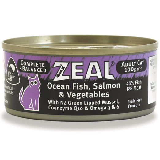 Zeal Ocean Fish, Salmon & Vegetables Canned Cat Food 100g - Kohepets