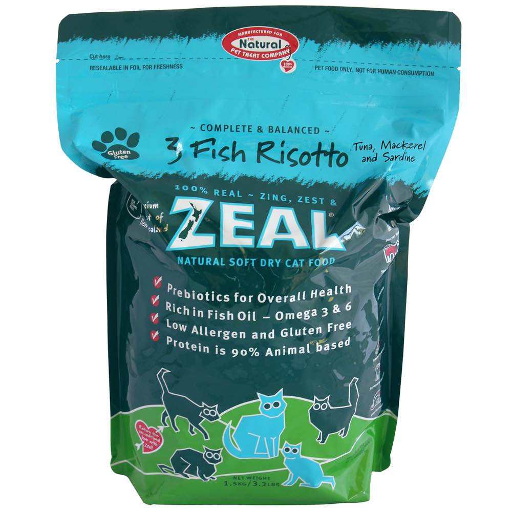 Zeal 3 Fish Risotto Soft Dry Cat Food 1.5kg - Kohepets