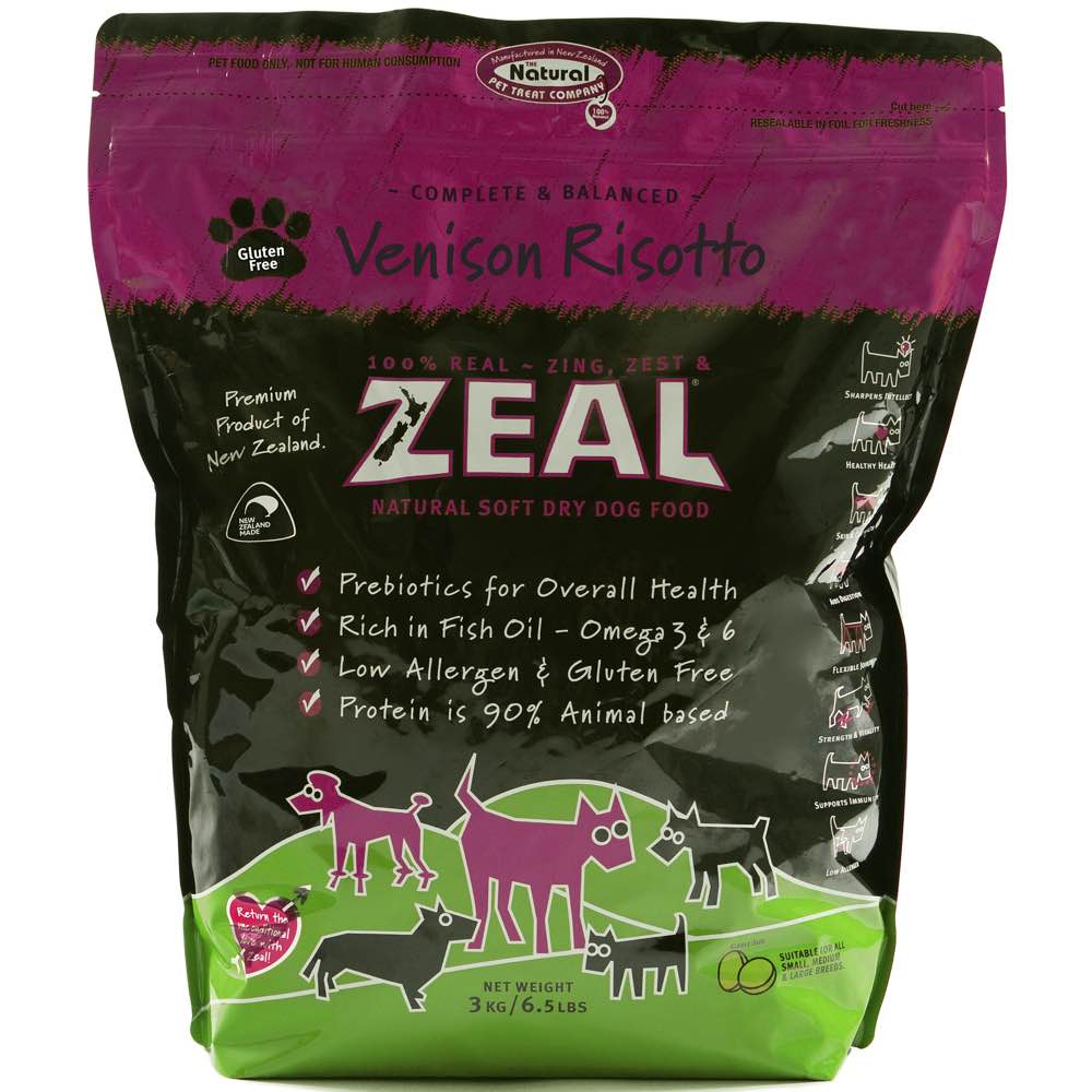 Zeal Venison Risotto Soft Dry Dog Food 3kg - Kohepets