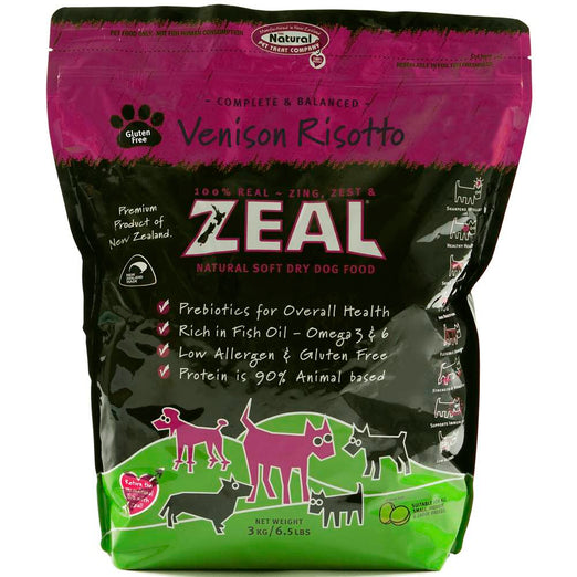 Zeal Venison Risotto Soft Dry Dog Food 3kg - Kohepets
