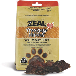 BUY 2 GET 1 FREE: Zeal Free Range Naturals Veal Meaty Bites Dog Treats 125g - Kohepets