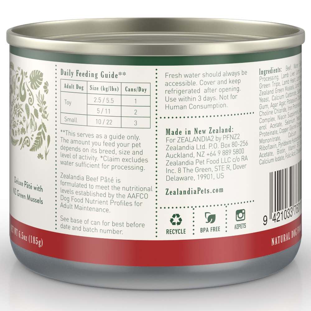 15% OFF: Zealandia Free Range Beef Canned Dog Food 170g