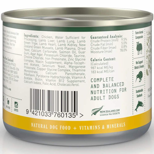 15% OFF: Zealandia Free Range Chicken Canned Dog Food 185g