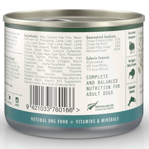 15% OFF: Zealandia Wild Hoki Fish Pate Grain-Free Adult Canned DOG Food 185g
