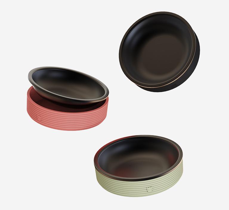 20% OFF: Zee.Cat Duo Cat Bowl (Black) - Kohepets