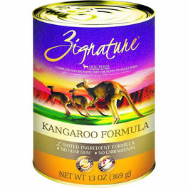 20% OFF: Zignature Kangaroo Grain Free Canned Dog Food 369g - Kohepets