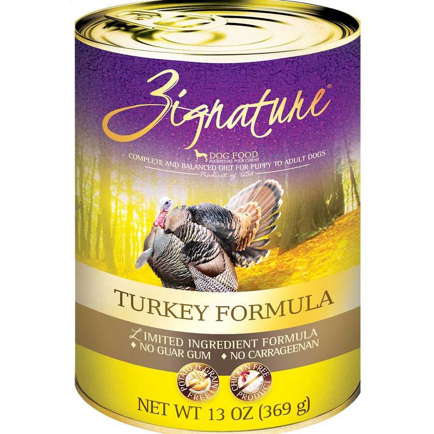 20% OFF: Zignature Turkey Grain Free Canned Dog Food 369g - Kohepets