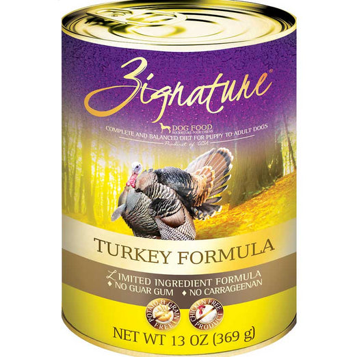 20% OFF: Zignature Turkey Grain Free Canned Dog Food 369g - Kohepets