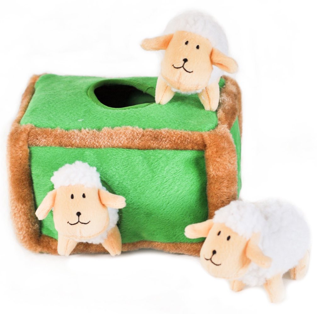 ZippyPaws Burrow Sheep Pen Dog Toy - Kohepets