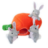 ZippyPaws Burrow Bunny 'n Carrot Dog Toy - Kohepets