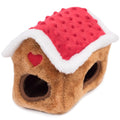 ZippyPaws Holiday Zippy Burrow Gingerbread House Dog Toy - Kohepets