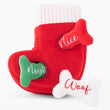 ZippyPaws Holiday Zippy Burrow Naughty or Nice Stocking Plush Dog Toy - Kohepets