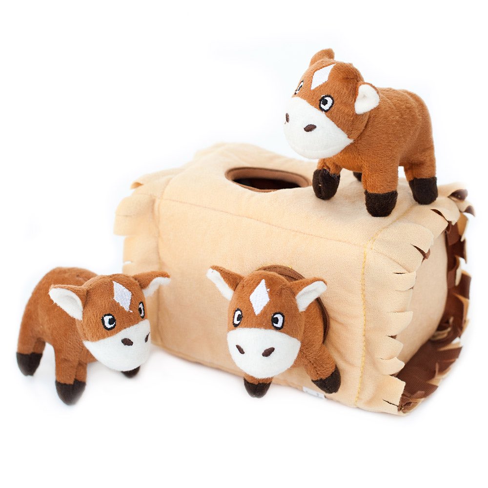 ZippyPaws Burrow Horse 'N Hay Dog Toy - Kohepets