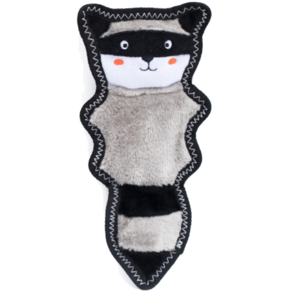 ZippyPaws Z-Stitch Skinny Peltz Raccoon Dog Toy - Kohepets