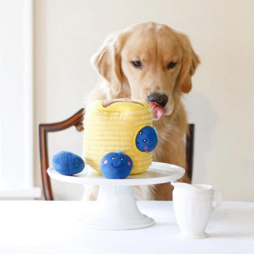 ZippyPaws Zippy Burrow Blueberry Pancakes Plush Dog Toy - Kohepets