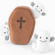 ZippyPaws Zippy Burrow Coffin With Ghosts Dog Toy - Kohepets