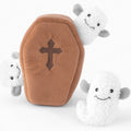ZippyPaws Zippy Burrow Coffin With Ghosts Dog Toy - Kohepets