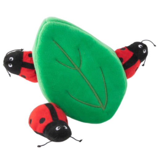 Zippypaws Zippy Burrow Ladybugs in Leaf Dog Toy - Kohepets