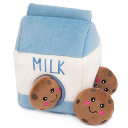 ZippyPaws Zippy Burrow Milk and Cookies Dog Toy - Kohepets