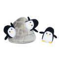 ZippyPaws Zippy Burrow Penguin Cave Plush Dog Toy - Kohepets