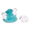 ZippyPaws Zippy Burrow Polar Bear Igloo Plush Dog Toy - Kohepets