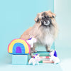 ZippyPaws Zippy Burrow Unicorns In Rainbow Plush Dog Toy - Kohepets