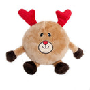 ZippyPaws Holiday Brainey Reindeer Dog Toy
