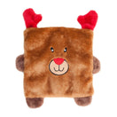ZippyPaws Christmas Squarez Reindeer Dog Toy