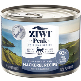 20% OFF: ZiwiPeak New Zealand Mackerel Grain-Free Canned Cat Food 185g