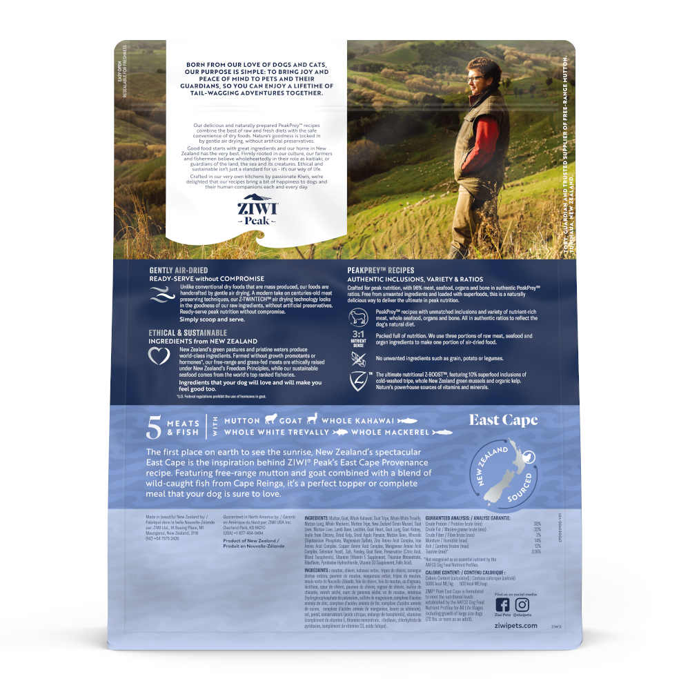 20% OFF: ZiwiPeak Provenance East Cape Grain-Free Air-Dried Dog Food - Kohepets