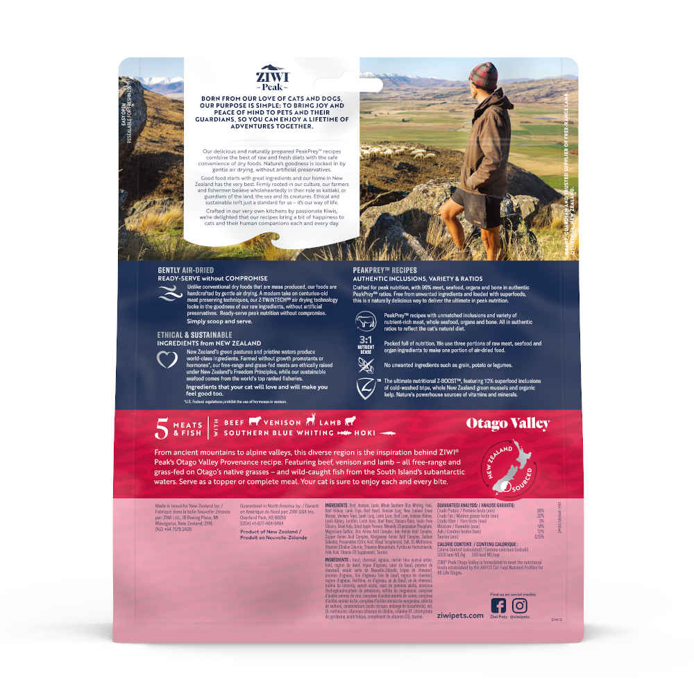 20% OFF: ZiwiPeak Provenance Otago Valley Grain-Free Air-Dried Cat Food - Kohepets